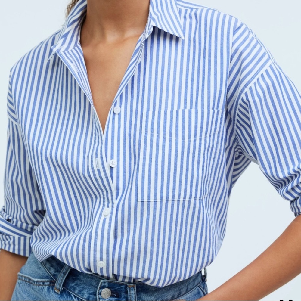 Madewell Signature poplin oversized blouse